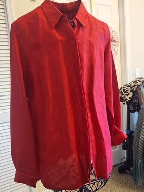Liz Claiborne Villager Sport Red Shirt Jacket